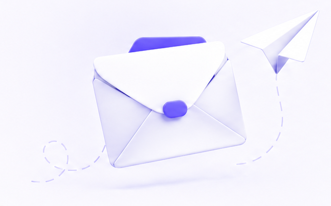 Envelope and paper plane illustration