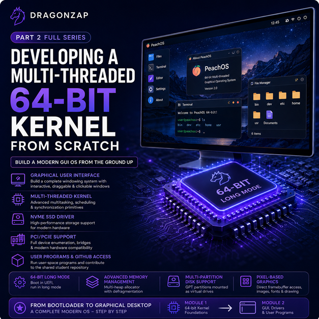 Developing a multi-threaded kernel from scratch Part 2 Full Series artwork